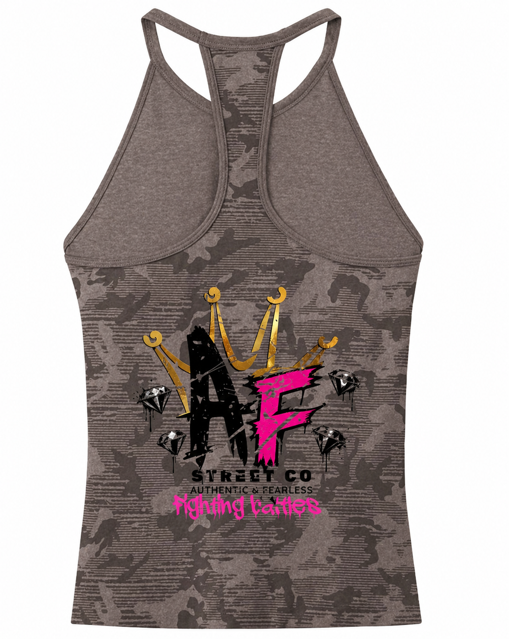 Sober AF Camo Tank Pink