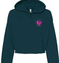 Black crop hoodie pink AF