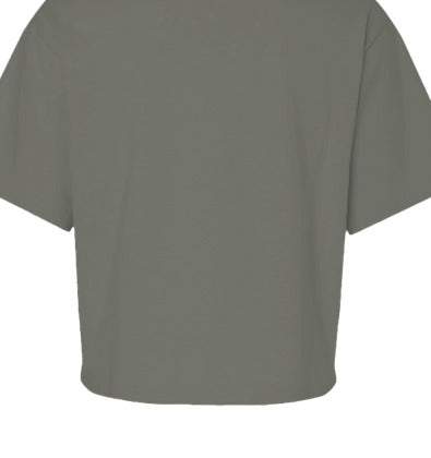 Blessed AF Grey Crop Tee